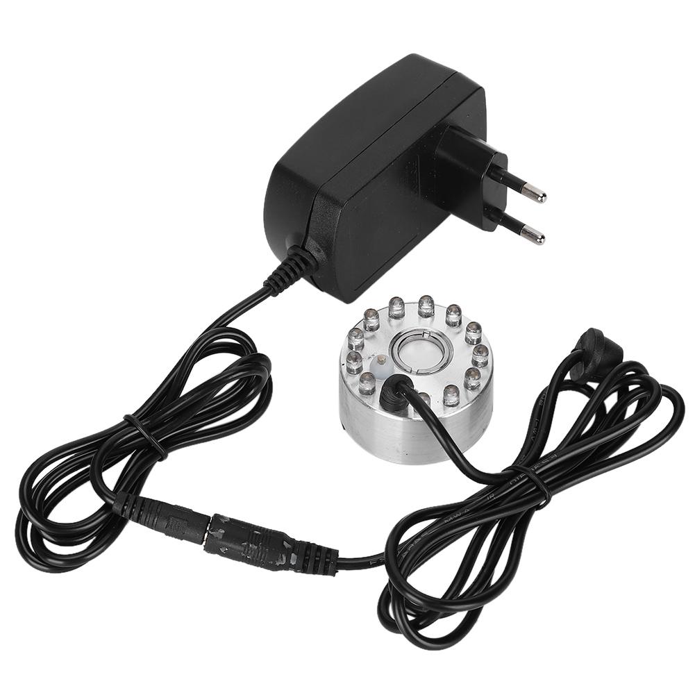 Mini Water Fountain Ornament Mist Fog Maker Atomizer with 12 Lights Landscape Decoration
