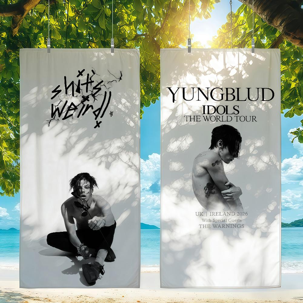 Singer YUNGBLUD Towel Bleach Shower Bath Travel Lightweight Skin Friendly for Pool Camping Cruise Summer