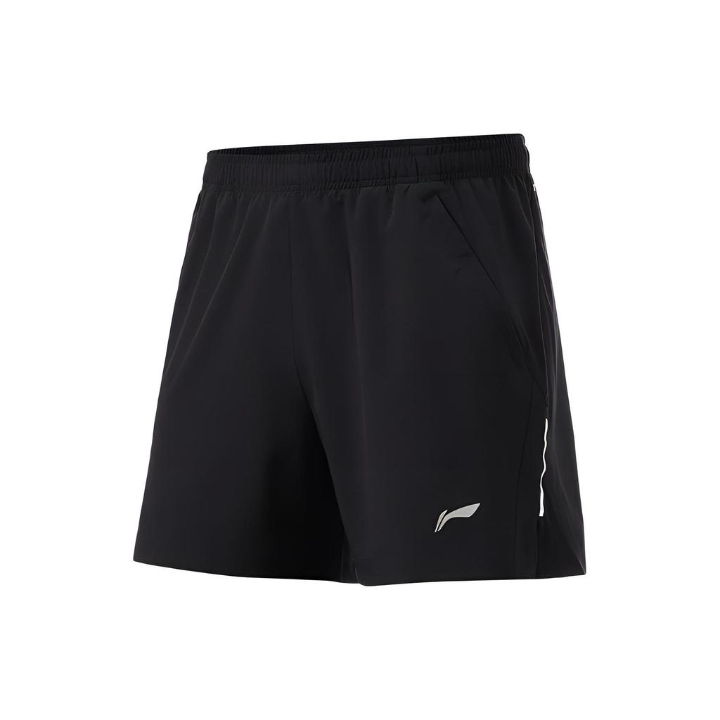 Li-Ning Quick-Drying Ultra-Light Breathable Elastic Waist Sports Shorts Men Shorts Black AKSR491-1