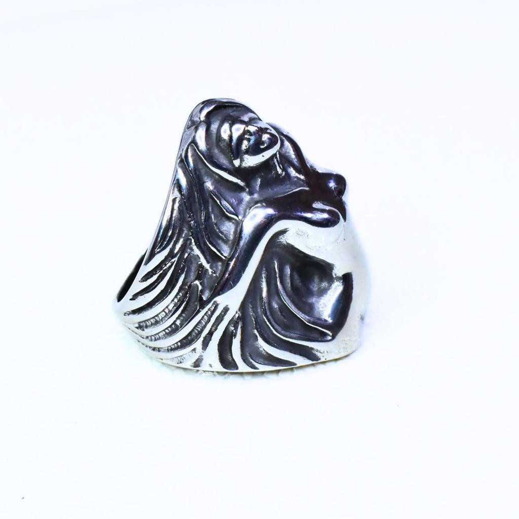 [Magic of Sedona] Men's Fairy Breath Ring, Size US 9, Titanium, Fairy Breath Ring, Goddess Venus Signet Ring, Fairy Ring, Elf Promise Ring