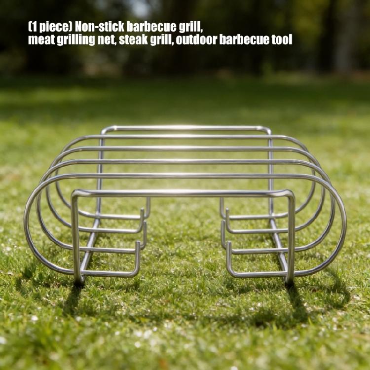 Multipurpose Stainless Steel BBQ Grilling Grate For Meat Vegetables And Fish Nonstick Rib Rack For Family Gatherings