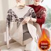 Stylish Winter Sweater for Middle-aged and Elderly: Warm Knitted Pullover with Plus Velvet for 50+ Mothers