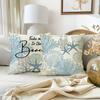 Ocean Theme Home Decoration Pillowcase Coral Starfish Pattern Printing Living Room Sofa Cushion Cover Bedroom Room Decoration