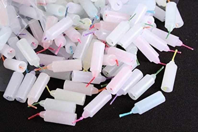 Hergestellt in Japan von Toa Candles, Mini Sparkle Kerzen, Vorteilspackung mit 5 und 10 Minuten Kerzen (Zwei 500g Beutel mit 10-Minuten-Farbkerzen)