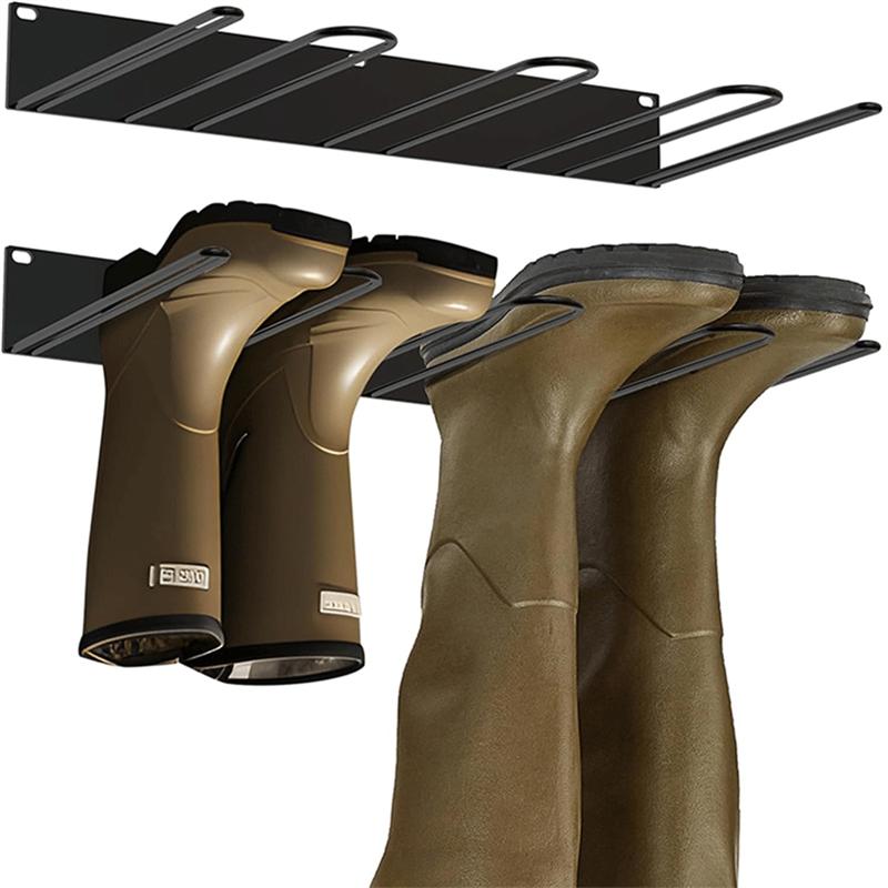 A20F-Wader Hangers 2-Pair Boot Rack Garage Boot Storage, Cowboy Boot Holder, Metal Wire Organizer For Entryway