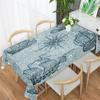 Ocean World Pattern Tablecloth Fashion Minimalist Tablecloth Home Office Square Tablecloth Anti -Fouling Dressing Tablecloth