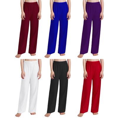 Elastic Waistband Wide-Leg Pants for Boys: Solid Color Dancewear for Liturgical Praise Performance