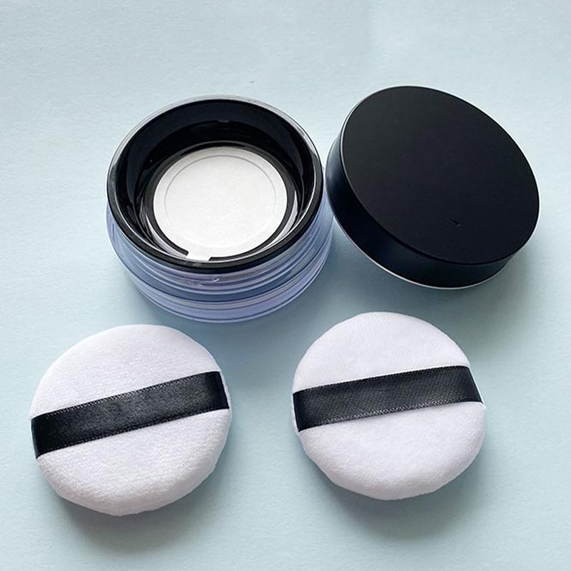 2Pcs Professional Round Shape Portable Facial Powder Foundation Puff Soft Cosmetic Puff Makeup Foundation Sponge Beauty Tool