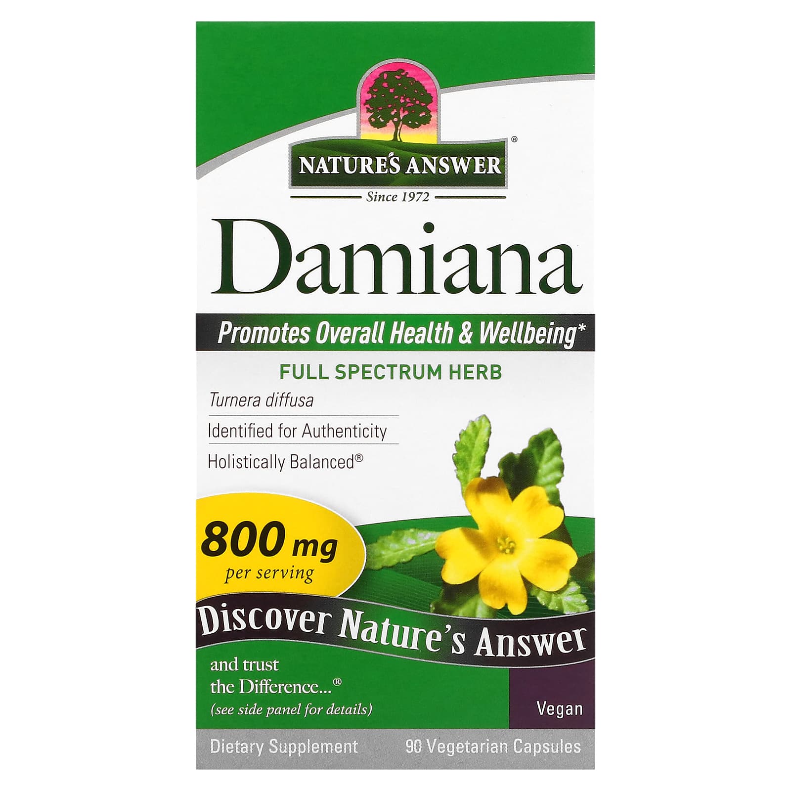 

Nature S Answer, Damiana, 800Mg, 90 Veggie Caps (400Mg per Capsule)