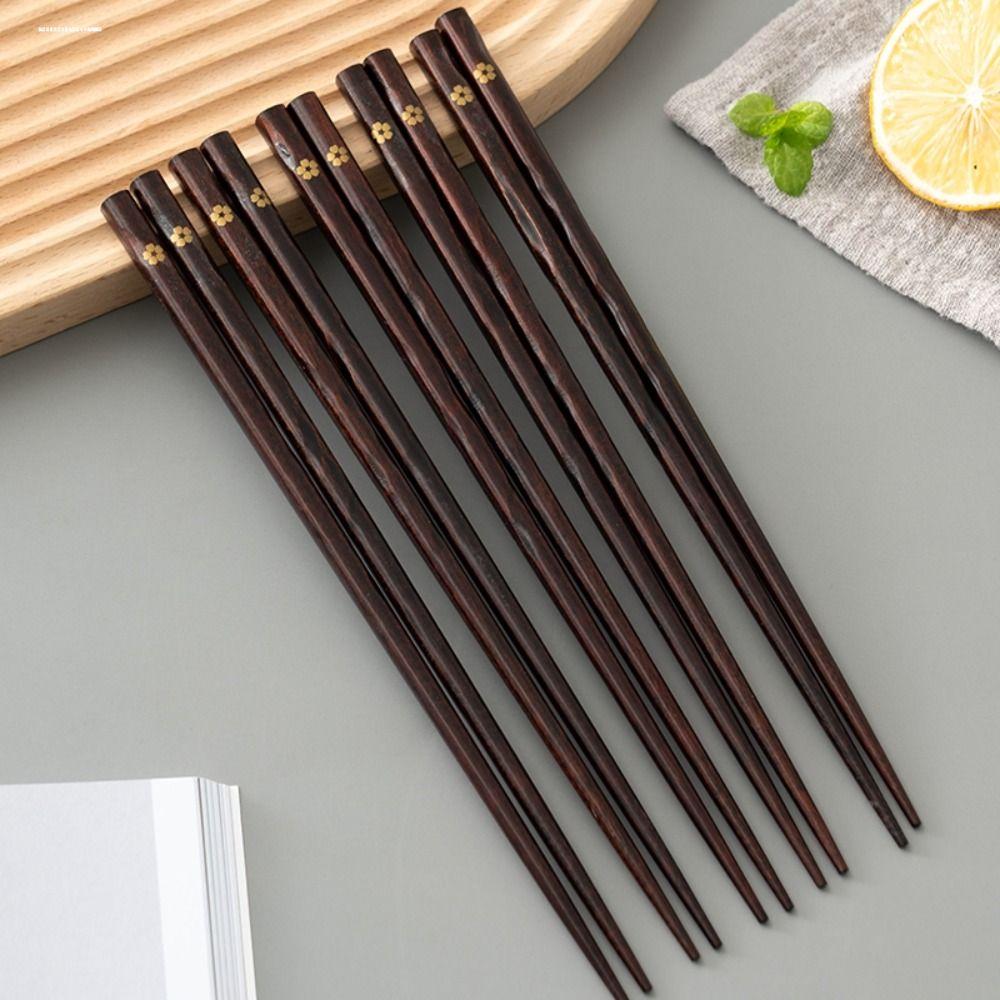 Elegant Rustic Reusable Plum Blossom Pattern Chopsticks Flatware Tableware Kitchen Utensils