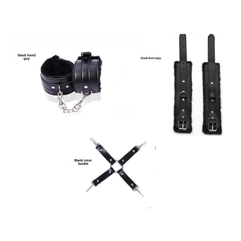 Plyšový kotníkový a poutový set - Erotické omezovací hračky