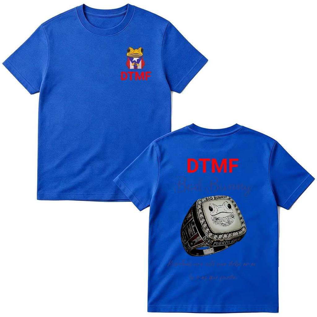 Rapper Bad Bunny Debi Tirar Mas Fotos DTMF Unisex Fashion Hip Hop Loose Short Sleeve Streetwear Tshirt