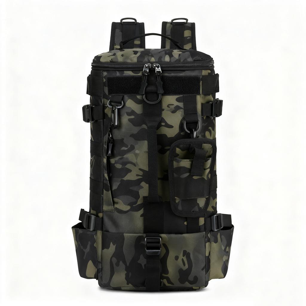 Multifunctional Fishing Backpack Tackle Bag with Rod Holders Fish Equipment Storage Waterproof Wear-resistant Outdoor Sports Bag