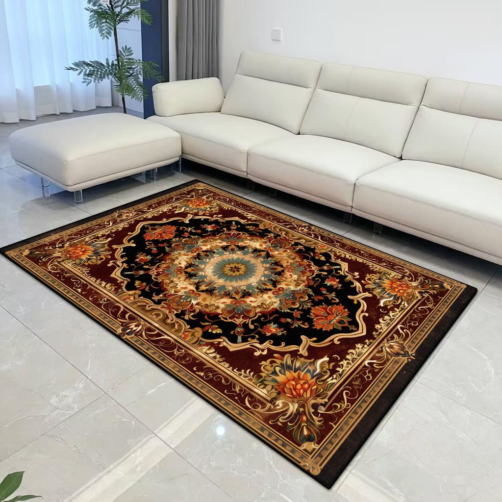 Persische Luxusteppiche zur Wohnzimmerdekoration Zuhause Großer Teppich Rutschfest Schlafzimmer Lounge Teppich Waschbare Sofa Couchtischmatte