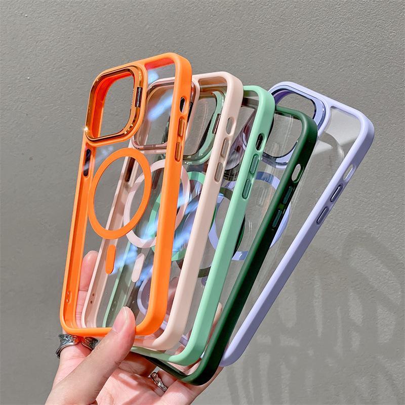 Applicable To IPhone 15 Mobile Phone Case Magnetic Lens Film Apple 16 Promax Protective Case 14 Invisible Bracket