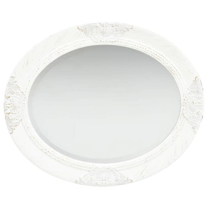 VidaXL Wall Mirror Baroque Style 50x60 Cm White 320348