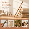 4pcs Round Sandalwood Wooden Hanging Rod 12 Inch Long Wooden Pin Rod  Tapestry Hanging