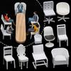 1:12 White Accessories Dollhouse Chair Sofa Miniature Table Furniture Doll House Decor Stool Model
