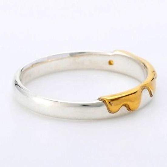 THE KISS Size 11 Winnie the Cubic Zirconia Silver Ring DI-SR703CB [Disney Collection] Pooh/Honey