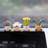 Car Accessories and Ornaments, Cute Potted Flower Car Ornaments, Mini Dashboard Ornaments, Fresh and Charming Gifts