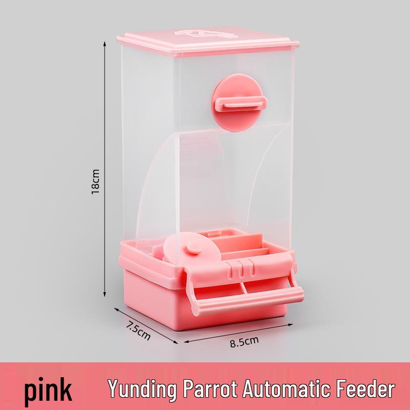 Automatischer Anti-Verschüttungs-Papageienfutterautomat mit Spreuabscheider für Nymphensittiche