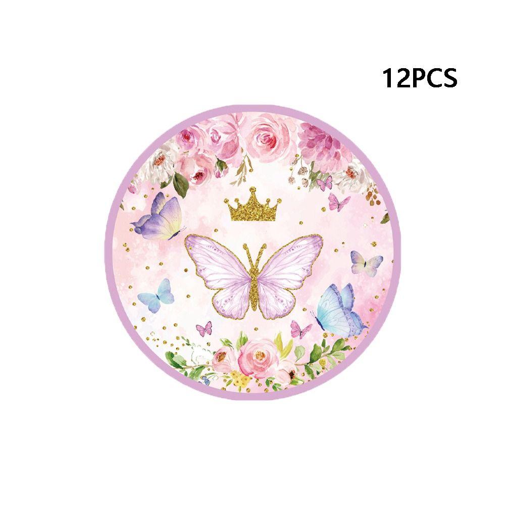 

Birthday Party Decorations Pink Butterfly Disposable Tableware Set Baby Shower