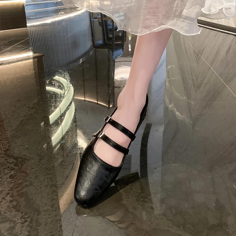 Fashion Patent Leather Mary Janes Shoes 2024 Summer New Fashion Square Toe Women's Pumps Comfortable Chunky Heel Ladies Single Shoes