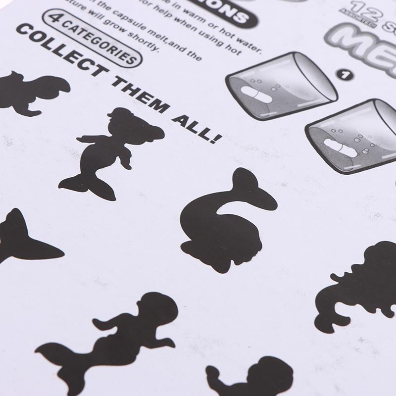 12Pcs/Set Cartoon Dinosaur Toys Bath Toy Grow Capsule 1 Set  Magic Soft