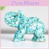 Crystal Elephant Resin Decor With Natural Gemstones For Giftgiving And Home Decor
