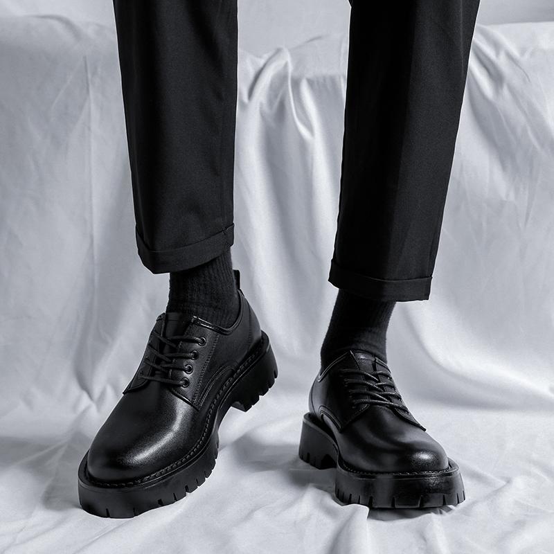 Модные мужские деловые туфли на шнуровке — фото 3