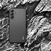 IMAK Ruiyi Series for Samsung Galaxy A54 5G Carbon Fiber Texture Back Cover PU Leather Coated PC Phone Case