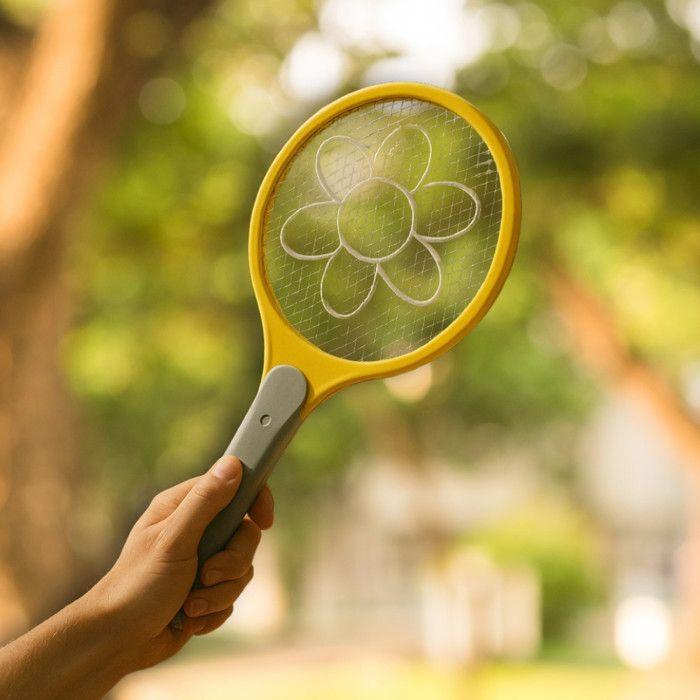 Electric Mosquito Racket Battery Operated XL Size 48 Cm High Voltage Grid For Insects