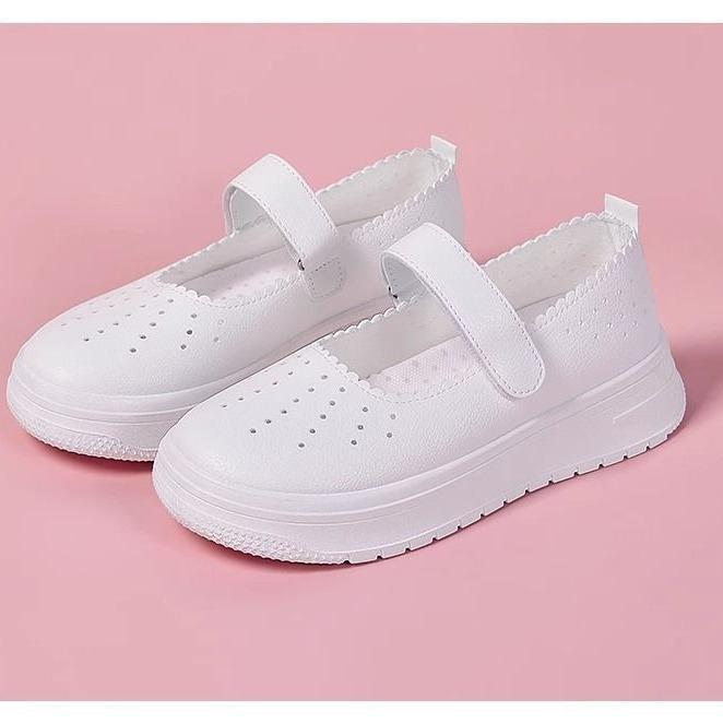 Spring and Summer New Nurse Shoes Women's Hollow Soft Sole Breathable Non-slip New Hole Medical Single Shoes White Shoes