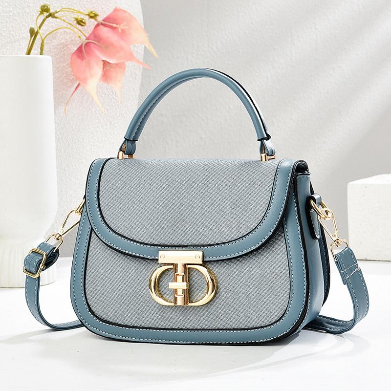 Fashion small square bag new fashion contrasting color handbag casual shoulder messenger bag texture versatile bag bags