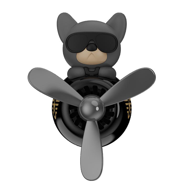 New Style Cartoon Bulldog Pilot Car Air Freshener Perfume Automobile Interior Perfume Clip Fragrance Ornament Car Accessories