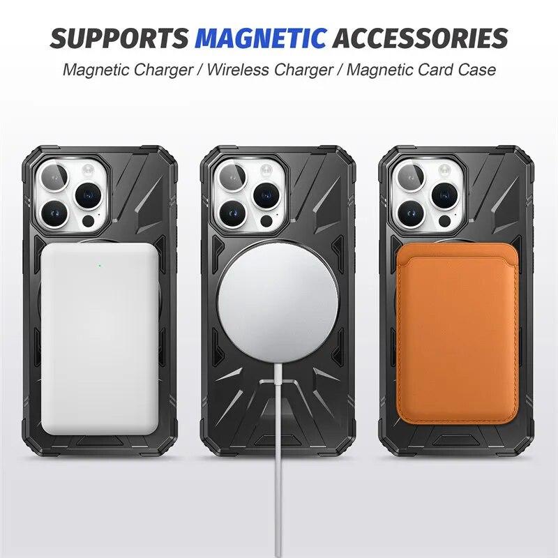 Neue Top Qualität Ring Ständer Halter Fall Für iPhone 15 11 12 13 14 Pro Max Magnetische Drahtlose Lade rüstung Harte PC Stoßfest Abdeckung