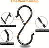 5PCS Hanging Heavy Duty S Hooks with Safety Buckle Design for Clothes Towel Plants Home Kitchen Door Closet Garden Storage