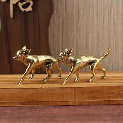 Animals Small Fox Animal Figurine Attracting Peach Blossoms Cartoons Small Fox Brass Craft Desktop Ornaments