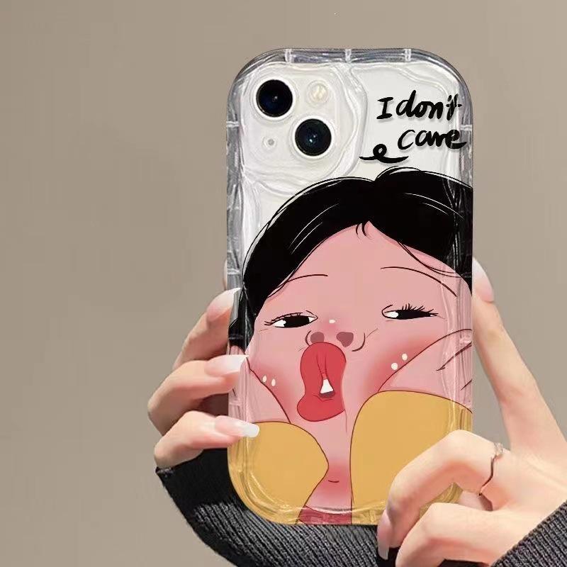 Trendy Transparent Funny Couple Phone Case for iPhone 15, 14/13 Pro, 11, 8 Plus/7/6
