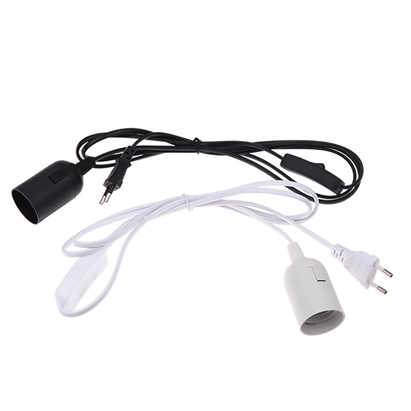 Eu Plug E27 Lamp Base Holder With On/Off Switch Power Cord Cables Hanging Pendant Led Light Fixture Lamp Bulb Socket Cord