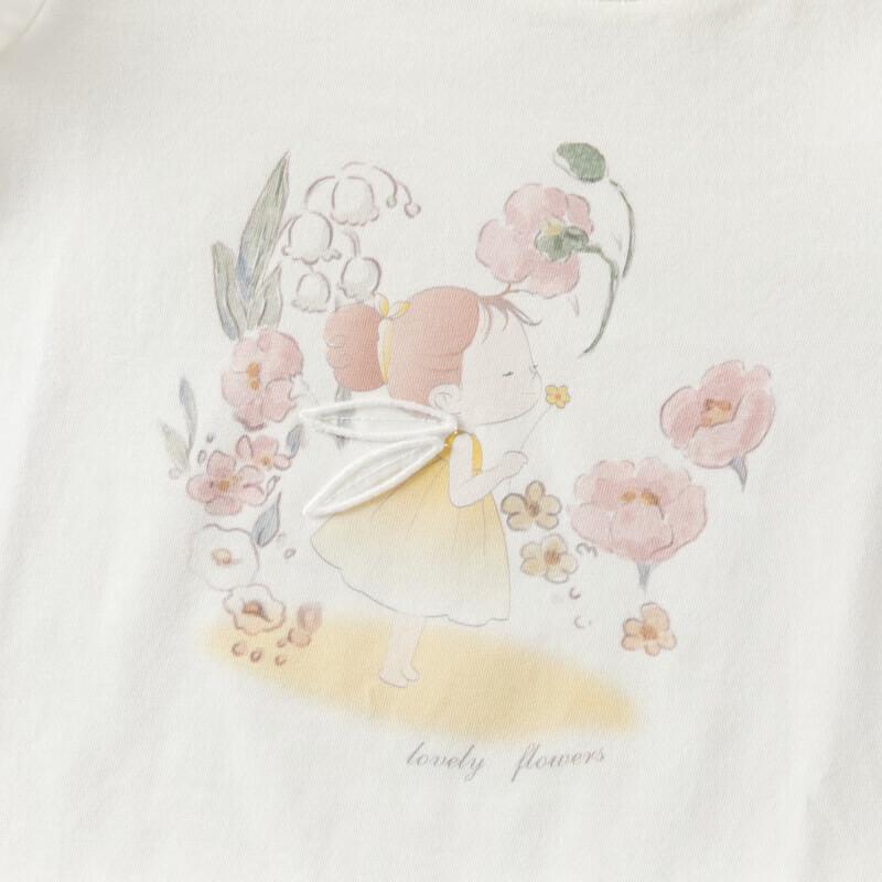 DAVE & BELLA Girls' Summer Anti-Bacterial Print T-Shirt