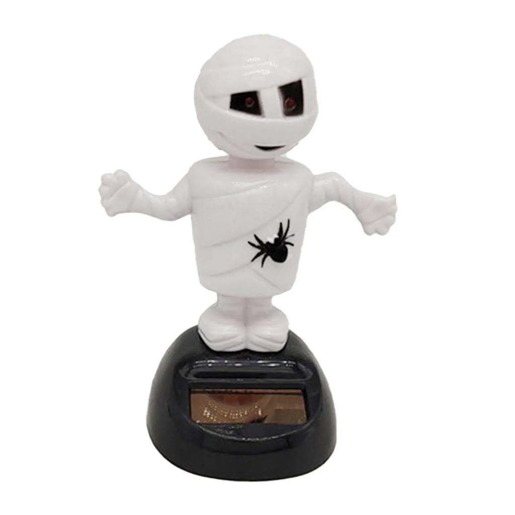 Hot Selling Halloween Solar Creative Swinging Head Doll Car Ornaments Cartoon Ornaments Gifts for Children