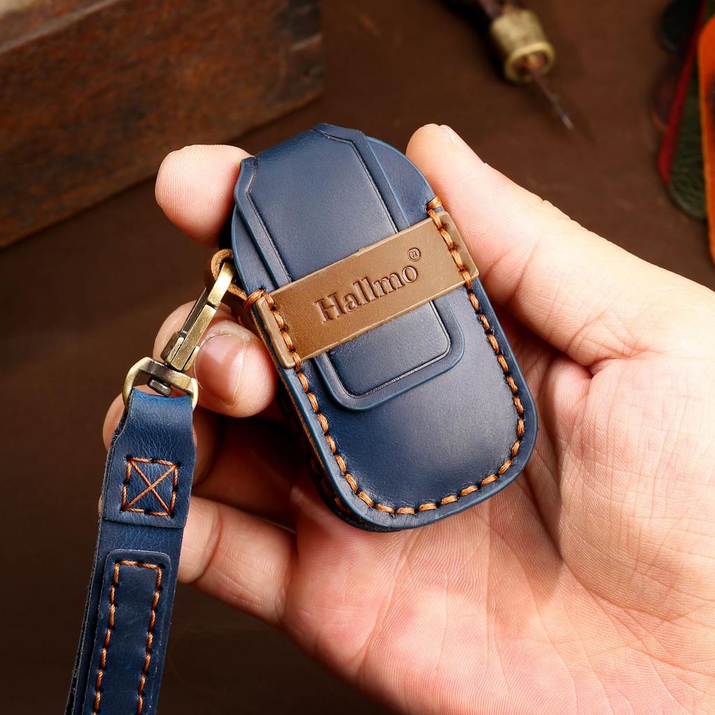 The key bag is suitable for the ideal one key set, and the high-end pure handmade car key bag can be