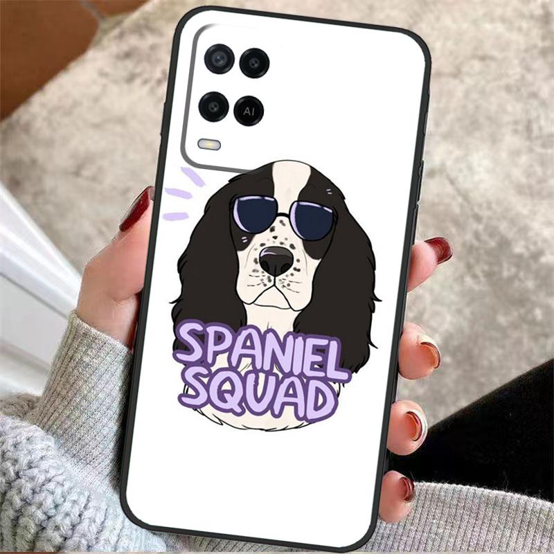 Cartoon Cocker Spaniel Case For Oppo A57 A17 A77 A40 A78 A54 A74 A94 A76 A16 A96 A18 A60 A80 A38 A58 A98 A15 A5 Pro