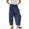 Women's Corduroy Pants Casual Loose Solid Color Wide Leg Wide Version With Pockets