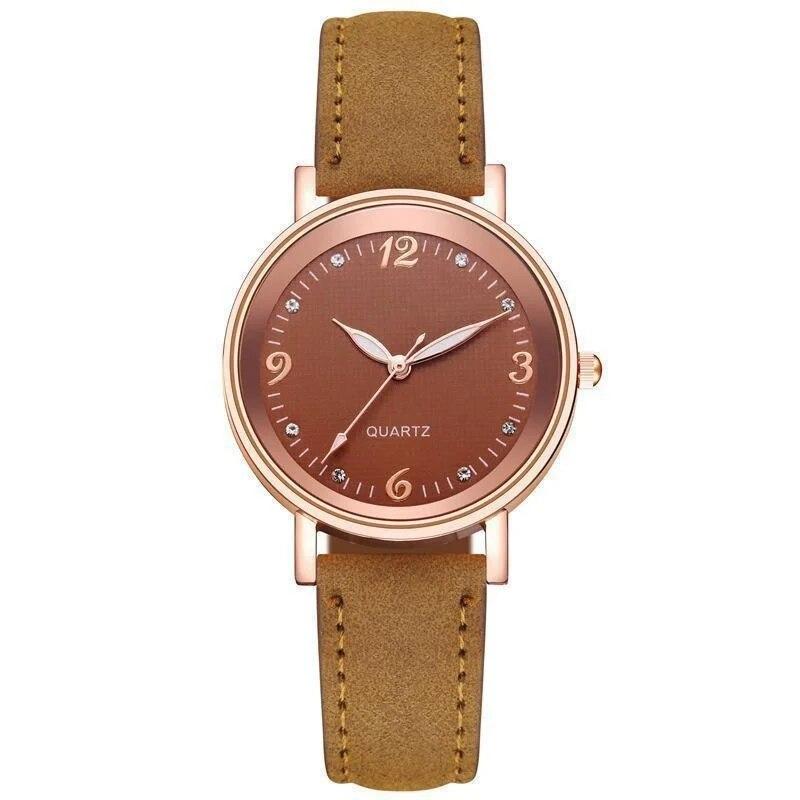 Klokker for kvinner Skinnbånd Luksusklokker Kvartsklokke Casual armbåndklokke for kvinner