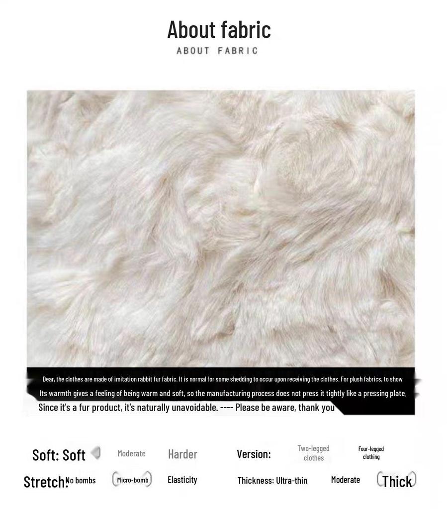 Puppy High Neck Plush Coat - Warm, Cute & Thick for Small Dogs