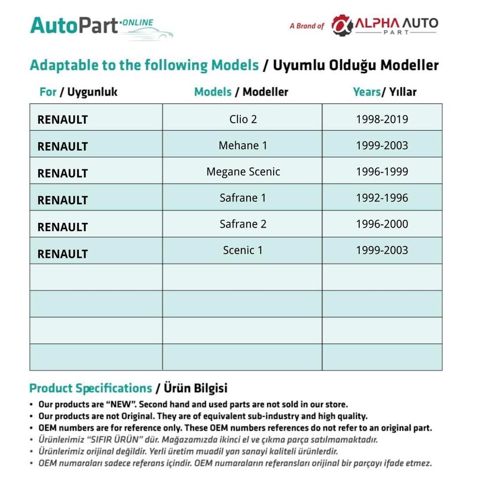 10 Pieces Hood Plug for Renault
