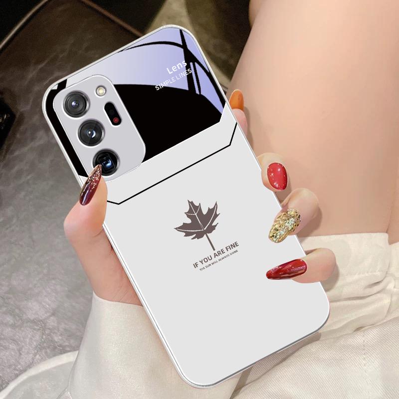 

Tempered Glass Phone Case For Samsung Galaxy Note 8 9 10 PRO 20 Ultra A01 02 03 Core 04E 4G A10 12 13 5G If You Are Fine Green For Galaxy Note 9