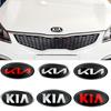 ABS Badge Logo Voiture Emblème Capot Avant Autocollants Décoratifs Coffre Arrière Pour Sportage Rio K2 Ceed Carnival Picanto Soul EV6 Niro